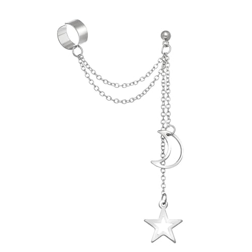 Gold Silberlegierung Ohrclip Mit Moonstar Charme Für Frauen Mädchen Handgefertigte Schmuck Geometrische Accessoires Legierungsplatte Für Verschleiß von Qsvbeeqj
