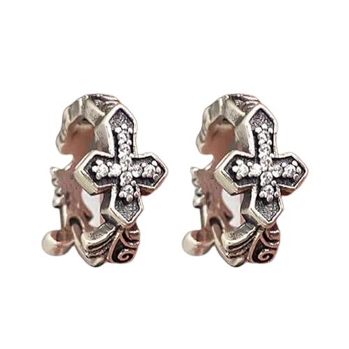 Gothic Croses Ohrring Studs Für Männer Vintage Punk Styles Schmuck Tragbare Legierung Designs Single Studs Für Mix Outfits Punk Styles Herrenohrschmuck von Qsvbeeqj