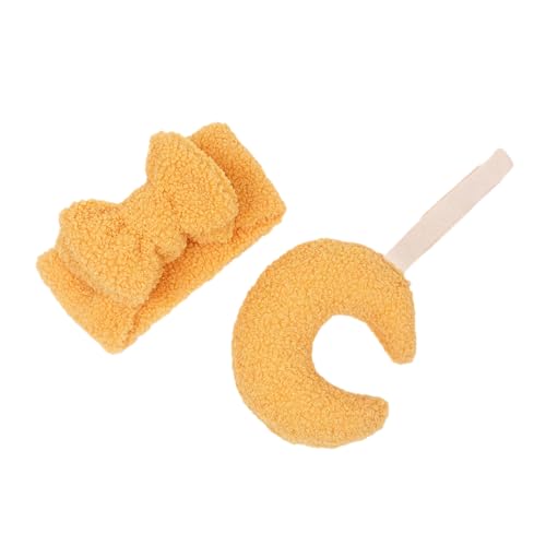 Haarband und Mond in Form eines Beißrings, vielseitiges Set mit Mond und Haarband, Anhänger-Set für Babys, weich und bequem von Qsvbeeqj