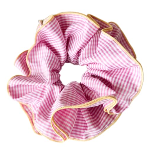 Haargummis im koreanischen Stil, gerüscht, doppellagig, für Damen und Mädchen, modische Haarteile, übergroße Haargummis von Qsvbeeqj