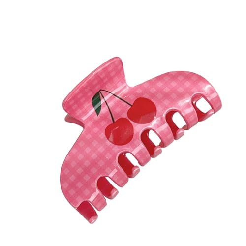 Haarklammer mit Obstkaromuster, für den täglichen Gebrauch, Fitnessstudio, Party, leichte Acryl-Haarspange, stilvolles Haar-Accessoire von Qsvbeeqj