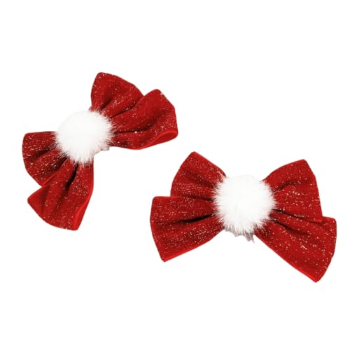 Haarspange mit Pompons, für Neujahr, elegant, Weihnachtsschmuck, niedlicher Balletcore-Trend von Qsvbeeqj