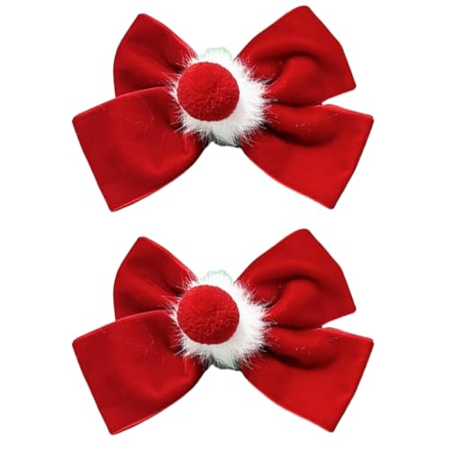 Haarspange mit Pompons, für Neujahr, elegant, Weihnachtsschmuck, niedlicher Balletcore-Trend von Qsvbeeqj