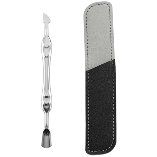 Hauthaftschieber mit Gabel Hautschneider Edelstahl Nagelstöpsel Trimmer Nagelpflegewerkzeug Zweiköpfer Edelstahl Entferner Werkzeug von Qsvbeeqj