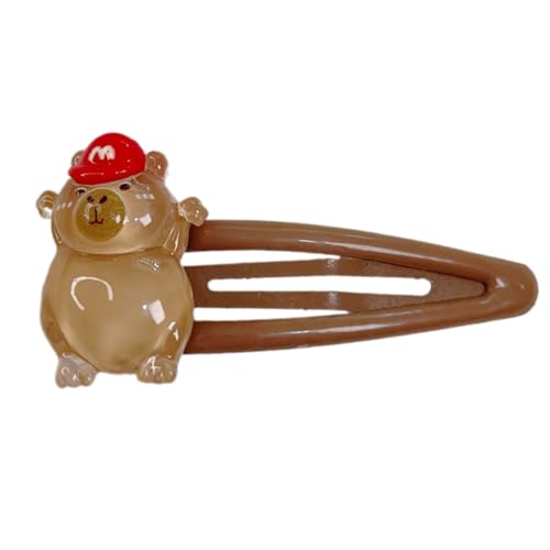 Kinder-Haarnadeln, Haarnadeln, Capybara-Form, für Kinder, Bühnenkleidung, bezaubernde Nagetiere, 2000er-Jahre-Kopfschmuck, Harz-Haarspange von Qsvbeeqj