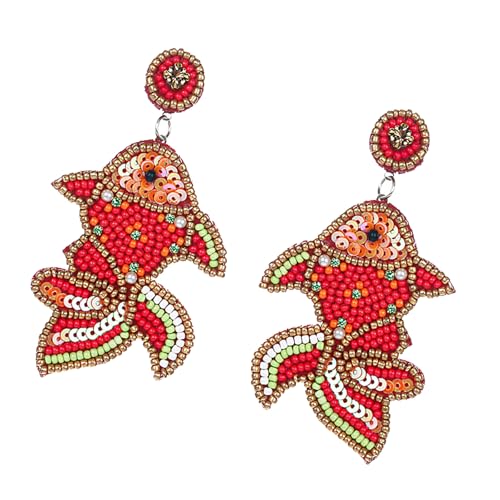 Kreative Fischknochenohrringe Mit Mehrfarbigen Perlen Perlen Goldfischohrringe Schmuck Für Partys Und Festivals Schmuck Kreative Fischknochenohrringe Mit Mehrfarbigen Perlen Perlen Goldfischohrringe Schmuck Für Partys Und Festivals Schmuck von Qsvbeeqj