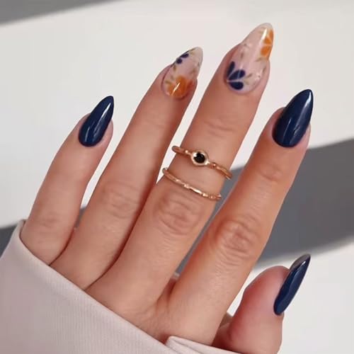 Künstliche Nägel zum Aufkleben auf Nägel, Blume, künstliche Nägel für Damen und Mädchen von Qsvbeeqj