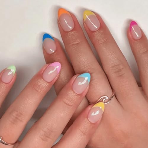 Kurze Mandelnägel Tipps Gefälschte Klebsträger Auf Der Presse Künstlichem Falsch Für Frauen Mädchen Stick Falschen Nagel von Qsvbeeqj