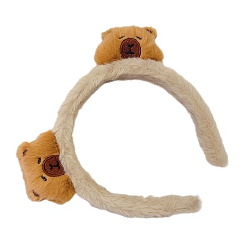 Lustiger Tier-Plüsch-Haarreif, elastisch, modisches Haarzubehör, geeignet für verschiedene Frisuren und Anlässe von Qsvbeeqj