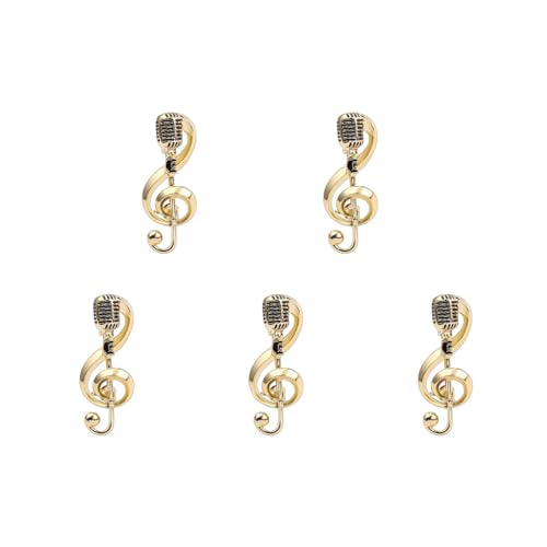 Mikrofon Brosche Exquisite Musik Note Emaille Pin Gold Silber Farbe Revers Pin Dekoration Für Jeans Für Jacke Rucksack Musik Note Gold Silber Farbe Mikrofon Geschenk von Qsvbeeqj