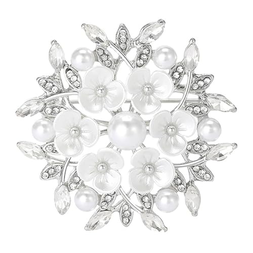 Mode Frauenperlen Blumenbrosche Mit Goldenem Oder Silbernem Ton Finish Verleihen Jedem Ensembles Brosche Design Einen Hauch Von Eleganzen von Qsvbeeqj