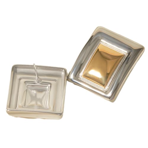 Mode Goldene Silberne Ton Geometrische Ohrstolzen Statement Ohrringe Für Frauen Legiert Komfortable Fit Accessoires Modeschstene von Qsvbeeqj
