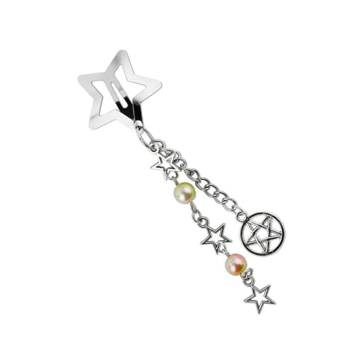 Modische Haarspange aus robuster Legierung mit Sternkette, Haarschmuck für Eleganz zu Freizeitkleidung und besonderen Anlässen von Qsvbeeqj