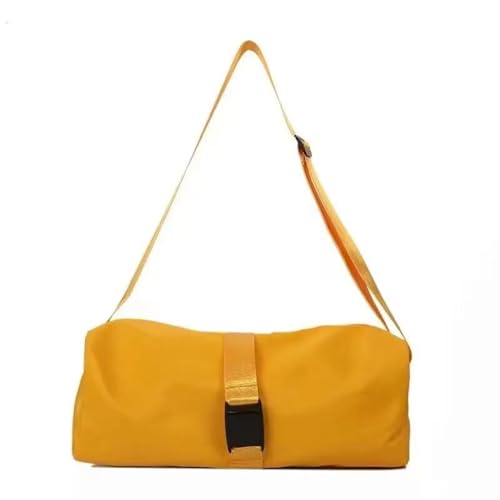 Modische Single Umhängetasche Hobos Crossbody Tasche Solide Alltag Reißverschluss Große Kapazität Frauen Männer Pendeln Handtasche mit großem Volumen, Gelb, Big money von Qsvbeeqj