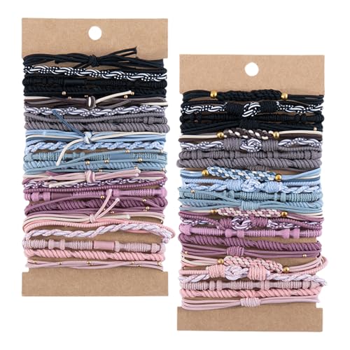 Multifunktionale, handgefertigte Haargummis, modisches Haar-Accessoire, für verschiedene Anlässe, 24 Stück von Qsvbeeqj