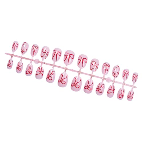 Nägel zum Aufdrücken, Mandelkleber, französische künstliche Nägel, Kunstnägel, Geschenke für Frauen und Mädchen, 24 Stück von Qsvbeeqj