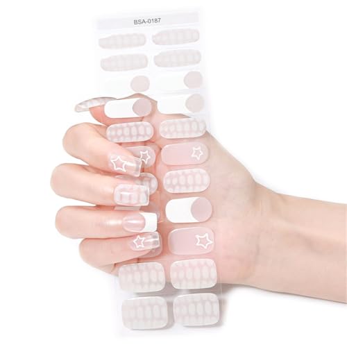 Nagellack Aufkleber Französische Gele Nagelaufkleber Nagellack Wraps Maniküre Aufkleber Gele Nagelstreifen von Qsvbeeqj