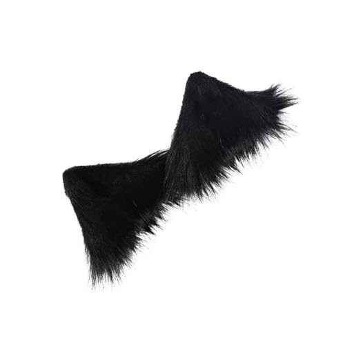 Pelzige Tierohr-Clips, einzigartige Haarschmuck für Cosplay, Kostüm, Zubehör für Weihnachten, Halloween oder den täglichen Gebrauch von Qsvbeeqj