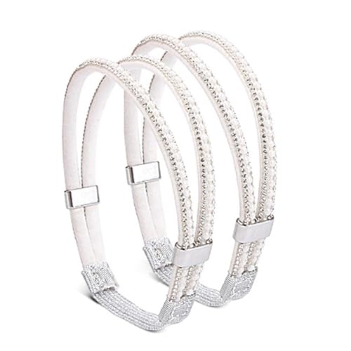 Qsvbeeqj 1 Paar Strass verziert rutschfeste verstellbare Schnürsenkel für Frauen High Heel Knöchel elastische Haltegurte Schuh Gürtel Gürtel Schuh, C, Einheitsgröße von Qsvbeeqj