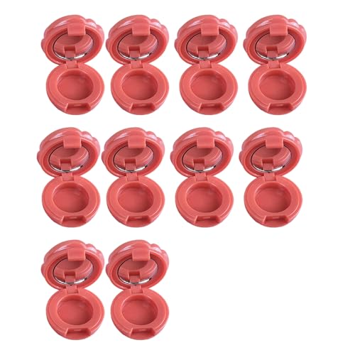 10pcs Rose Design Nachfüllbare Lippenbalsamgläser Mit Miroor Leckdosenkosmetikbehältern Kosmetische Behälter Reisen Kunststoffkosmetikregal Kompakter Lidschatten Lippenstift von Qsvbeeqj