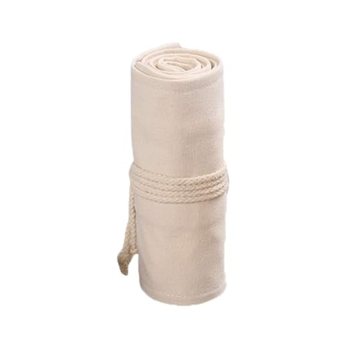 Qsvbeeqj 12/24/36/48/72 Loch Leinwand Bleistift Vorhang Stifttasche für Fall Make-up Wrap Halter Lagerung Tasche Schneiden Matrizen für Karten Herstellung Ostern, 48 Löcher von Qsvbeeqj