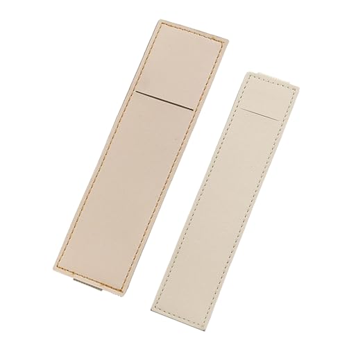 Qsvbeeqj 2pcs Lederstifthülle Mit Verstellbarem Elastischen Band Lederstiftbeutel Für Hardcover Notebook Planer Journal Ordner Stift Speicher Band von Qsvbeeqj