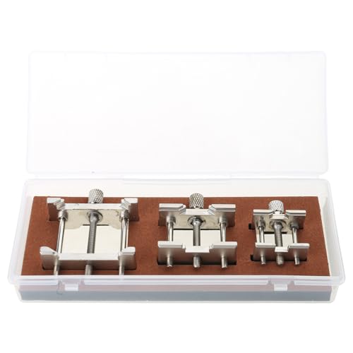 Qsvbeeqj 3-in-1-Uhrwerk-Halter-Set für Herren und Damen, Legierung, Uhrwerk-Klemme für Wartung, Reparatur-Set von Qsvbeeqj