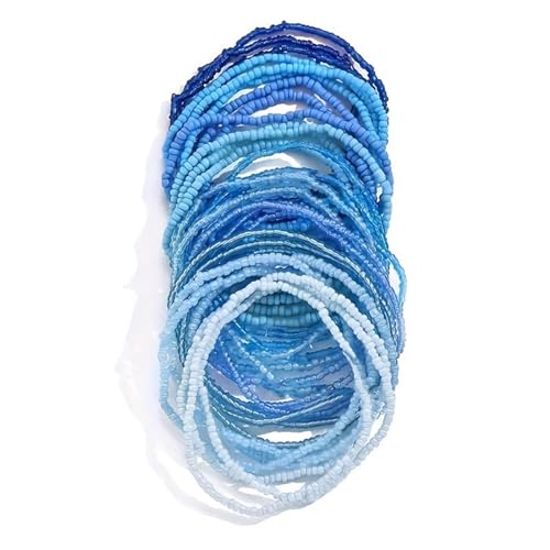 Qsvbeeqj 30pcs Perlen Fußkettchen Armbänder Für Frauen Girls Strand Böhmische Farbenfrohe Perlen Knöchelarmband Fuß Und Handkette von Qsvbeeqj