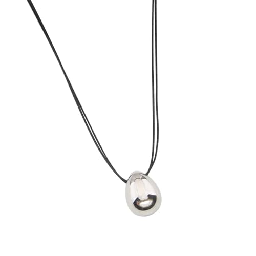 Qsvbeeqj Anspruchsvolle Tropfen-Halskette, moderne Tropfen-Halskette, kreative doppelte Wachsschichten, Halsschmuck für Damen, elegant, Einheitsgröße, Wie beschrieben, Wie beschrieben von Qsvbeeqj