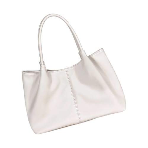 Qsvbeeqj Arbeitstasche Einfache Umhängetasche Kunstleder Geldbörsen Satchel Damen Casual Handtaschen für Dating College Reise Geschenk Leder Geldbörsen und Handtaschen, weiß, One Size von Qsvbeeqj