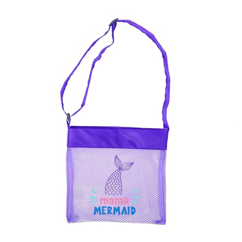 Qsvbeeqj Atmungsaktives wasserdichte Nylon Meshes Strandbeutel Verstellbarer Schultergurt Wasserspielzeughalter Tragbare Meeresschalen Sammeln Große Kapazitätsklappgitter Mesh Strand Für Kinder von Qsvbeeqj