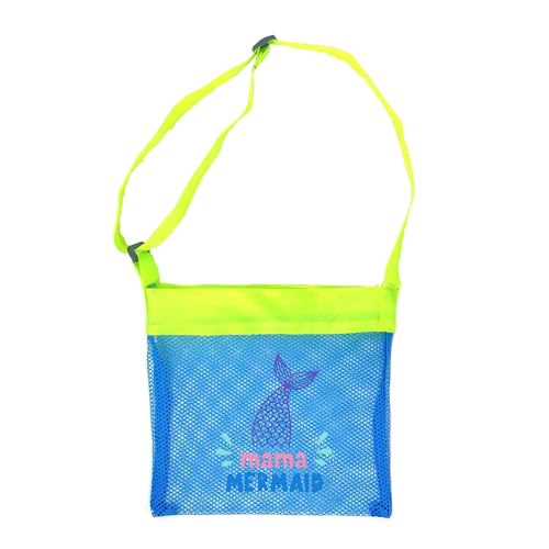 Qsvbeeqj Atmungsaktives wasserdichte Nylon Meshes Strandbeutel Verstellbarer Schultergurt Wasserspielzeughalter Tragbare Meeresschalen Sammeln Große Kapazitätsklappgitter Mesh Strand Für Kinder von Qsvbeeqj