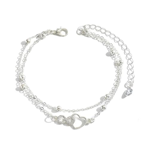 Qsvbeeqj Berufung Bereit Wasserdichtes Legierungs Fußkettchen Für Frauen Mit Schicht Quastenketten Und Romantik Schmetterling Anhänger Charm Vocation Senkettgeschenk von Qsvbeeqj