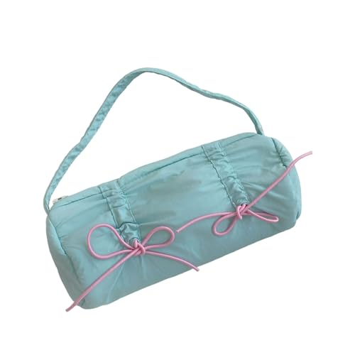 Qsvbeeqj Bowknot Stiftbeutel Mit Mit Großer Kapazität Bleistift Hülle Reiseboten Organisatoren Beutel Reise Make Up Tasche Für Studentische Frauen Make Up Tasche von Qsvbeeqj