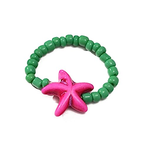 Qsvbeeqj Bunte Perlenringe Handgewebte Stringstarfisch Perlen Schmuck Reis Finger Schmuck Sternenfische Ringe Ringe von Qsvbeeqj