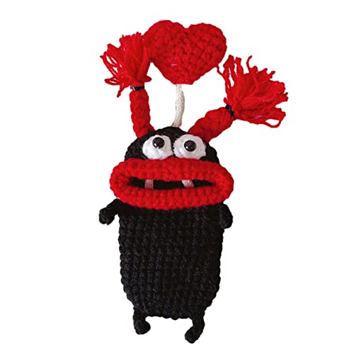 Qsvbeeqj Cartoon Dicke Lippen Tasten Tasche Ziehen Sie Gestrickte Autos Koffer Keys Wallet Haushälterinnen Tastenhalter Einfach Zu Bedienen von Qsvbeeqj