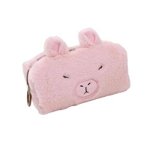 Qsvbeeqj Cartoon Plüsch Stiftbeutel Große Kapazität Bleistiftkoffer Tragbarer Stiftbeutel Stift Organisatoren Reisen Make Up Tasche Für Frauen Girl Plüsch Bleistiftbeutel von Qsvbeeqj