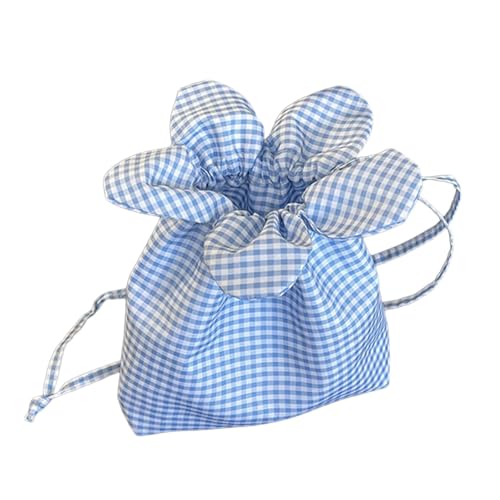 Qsvbeeqj Casual Checker Bucket Bag Verstellbares Cross Body Umhängetasche Leichter Kordelzug Schließung Geräumiger Innenraum Für Tägliche Reisen Praktische Freizeit Reisetaschen von Qsvbeeqj