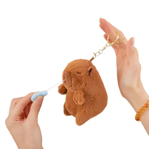 Qsvbeeqj Charm Elegant Schöne Capybaras Kostüm Keyring Robustes Plüsch Schlüsselhalter Accessoire Für Modische Frauen Enthusiasten von Qsvbeeqj