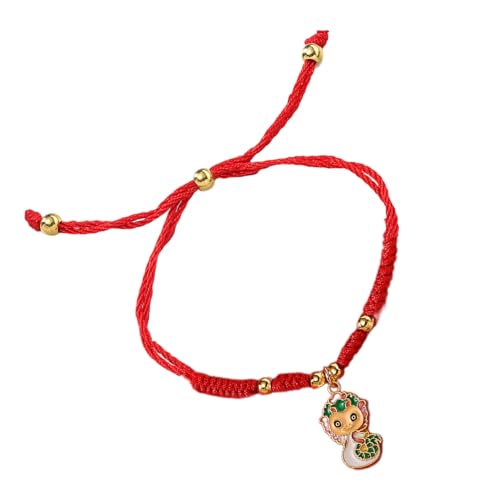 Qsvbeeqj Chinesisches Neujahrsschlangenarmband Handgefertigtes Rotes String Armband Verstellbar Viel Glück Für Frauen Und Männer von Qsvbeeqj
