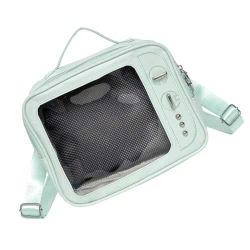 Qsvbeeqj Clear Itabag Schöne Umhängetasche Pin Display Rucksack Ästhetik Crossbody Tasche Retro Fernseher Messenger Für Tägliche Ästhetische Crossbody Clear Rucksack Schöne Itabag Fernsehschulter von Qsvbeeqj