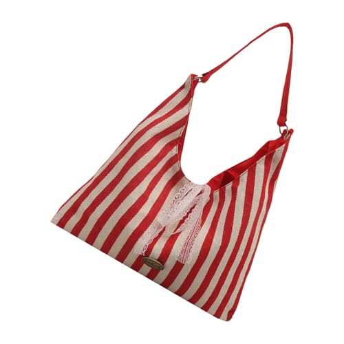 Qsvbeeqj Damen Handtasche Gerade Pendeln Tasche Mode Schulterriemen Achseln Alltag Handtasche Unterarmtasche Einfach einkaufen Damen Schultertasche Alltag Unterarm Handtasche in, rot red von Qsvbeeqj