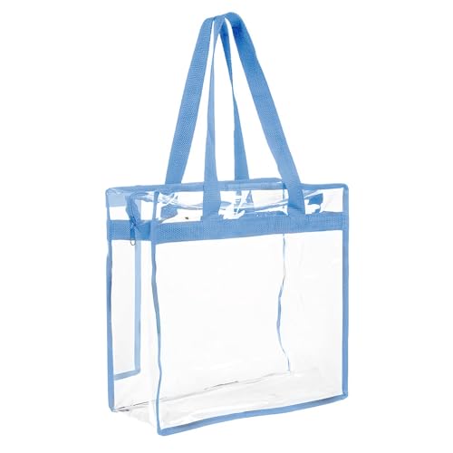 Qsvbeeqj Damen Strandtasche aus PVC Pool Mode Stadion Sporttasche Einkaufen transparent Schulter passend für alle oberen Griff Handtasche Damen Transparent PVC Umhängetaschen Stadion, a von Qsvbeeqj