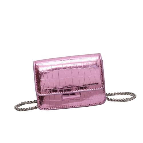 Qsvbeeqj Damen Umhängetasche PU Leder Quadrat mit Kette Schultergurt Elegante Abendtasche für verschiedene Anlässe leicht, B, Einheitsgröße von Qsvbeeqj