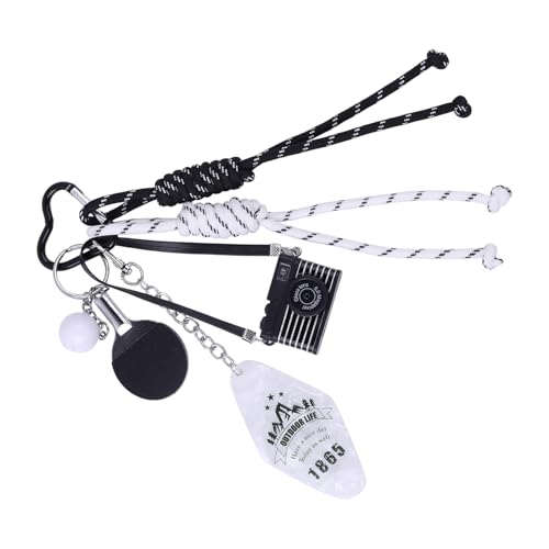 Qsvbeeqj Dekorative Star Kamera Schlüsselbund Mode Legierungs Charme Handgefertigtes Nylon Seilzubehör Für Tasten Geldbeutel Und Rucksackschlüsselkette Für Rucksäcke von Qsvbeeqj