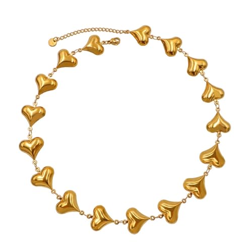 Qsvbeeqj Edelstahl Übertriebener Schmuck Hohlkette Halskette Kette Armband Für Modefrauen Und Mädchen Geeignet von Qsvbeeqj