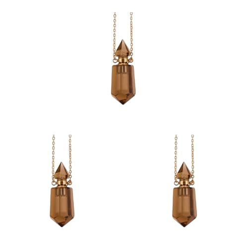 Qsvbeeqj Einzigartige Kristall Parfüm Kolben Halskette Anhänger Einstellbare Länge Schlüsselbeinkette Edelstahl Kabelkette Frauen Choker Ätherische Öl Diffusor Halskette von Qsvbeeqj