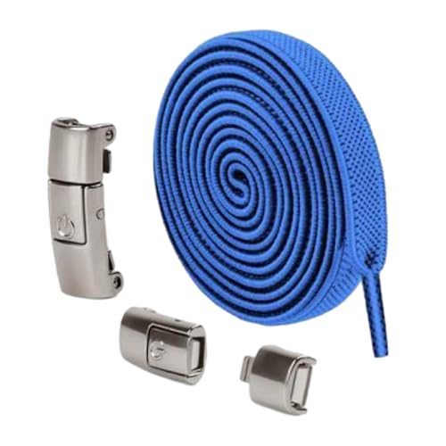 Qsvbeeqj Elastische flache Schnürsenkel Set für Turnschuhe Alltagsschuhe Kinder Erwachsene Schuhe keine Krawatte Schuh Schnürsenkel Metall Presshaken Verschluss verstellbare Schnürsenkel Schnürsenkel von Qsvbeeqj