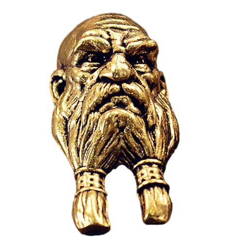 Qsvbeeqj Elegant Geschnitzte Alte Mann Messing Anhänger Stabil von Qsvbeeqj