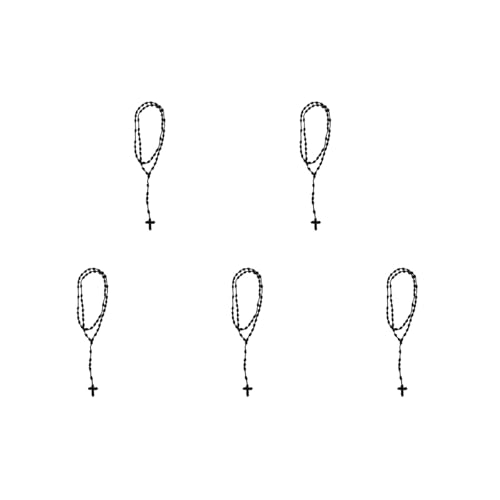 Qsvbeeqj Elegante, handgefertigte geknotete Rosenkranz-Perlen, vielseitige Baumwollhalskette, tragbar, für trendige Männer und Frauen, reflektierender handgewebter Schmuck von Qsvbeeqj
